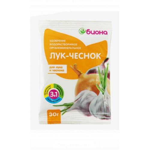 Удобрение Водорастворимое Лук-Чеснок Биона30гр./50/