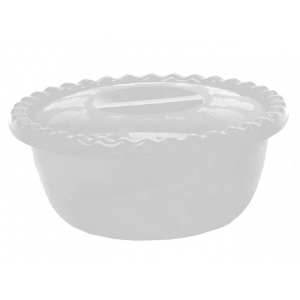 Миска круглая  5,0л с крышкой Белый ротанг /20/