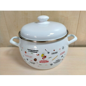 Кастрюля эмаль 5,0 л "Правила кухни"/4/